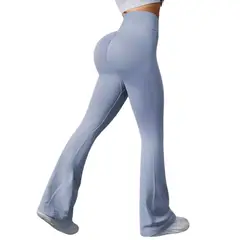 SUKHA - Calzas Leggings Push Up Alta Flare Azul