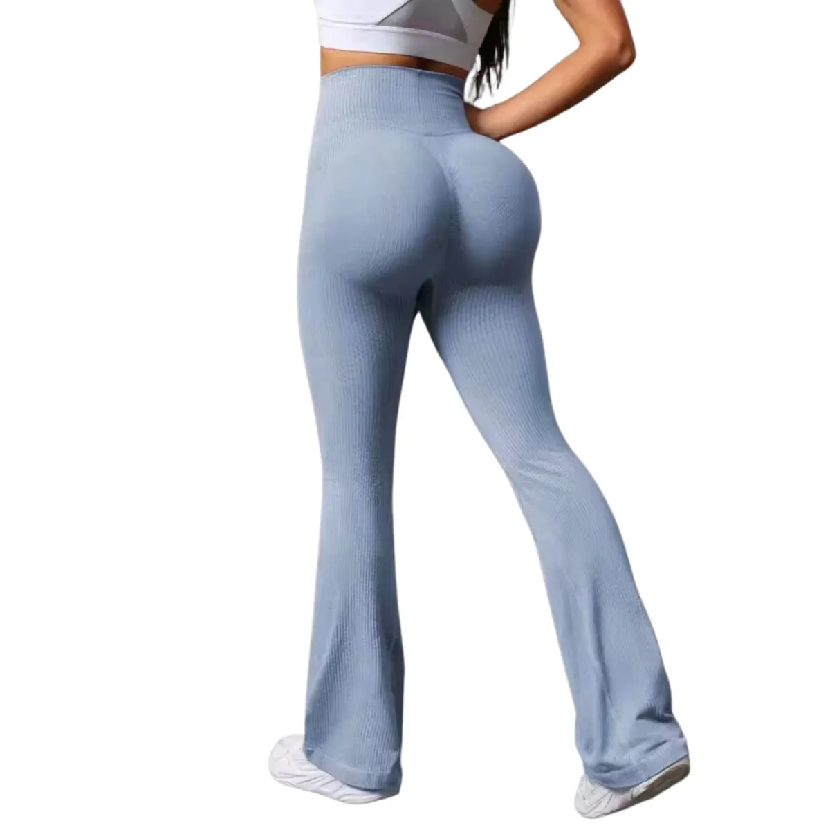 SUKHA - Calzas Leggings Push Up Alta Flare Sukha Azul