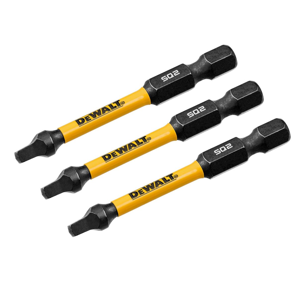 DEWALT - Set 3 puntas square 2 1/4" N°2 FLEXTORQ DEWALT DWAF2SQ2IR3