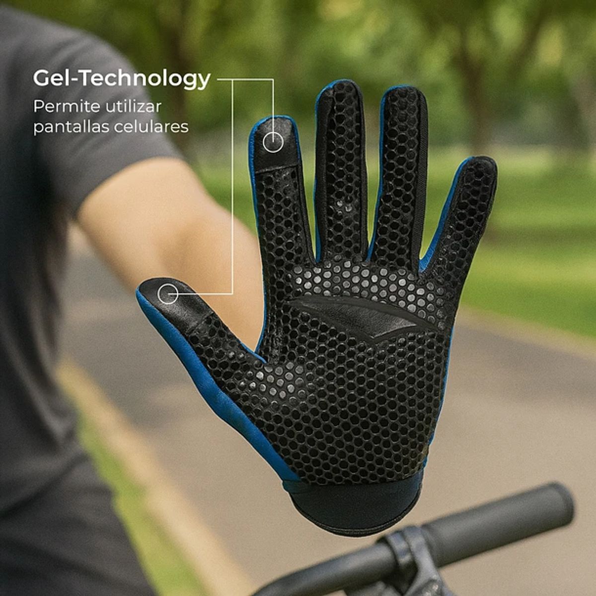 MUUK - Guante de Ciclismo Multisport Touch Muuk NegroAzul