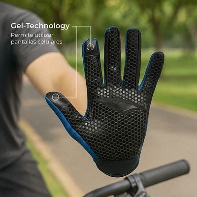 Imagen 2 del producto Guante de Ciclismo Multisport Touch NegroAzul