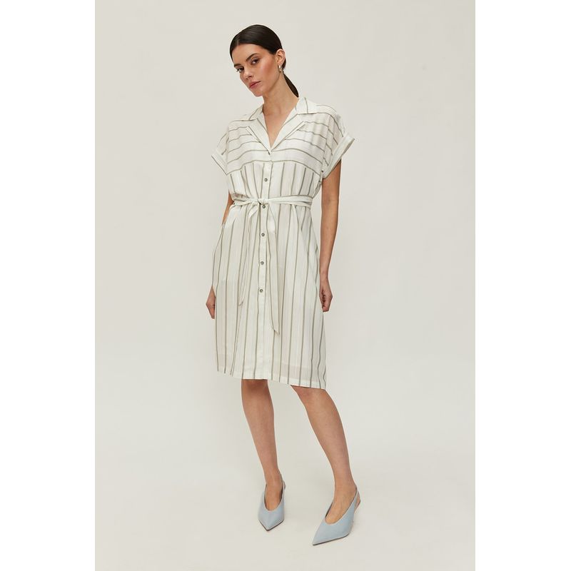 ASH - Vestido Largo Crudo Mujer Ash