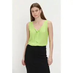 ASH - Top Liso Con Lazo Verde