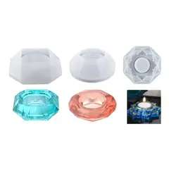 GENERICO - Set 3 Moldes De Silicona Para Portavelas Resina Epóxica Diy