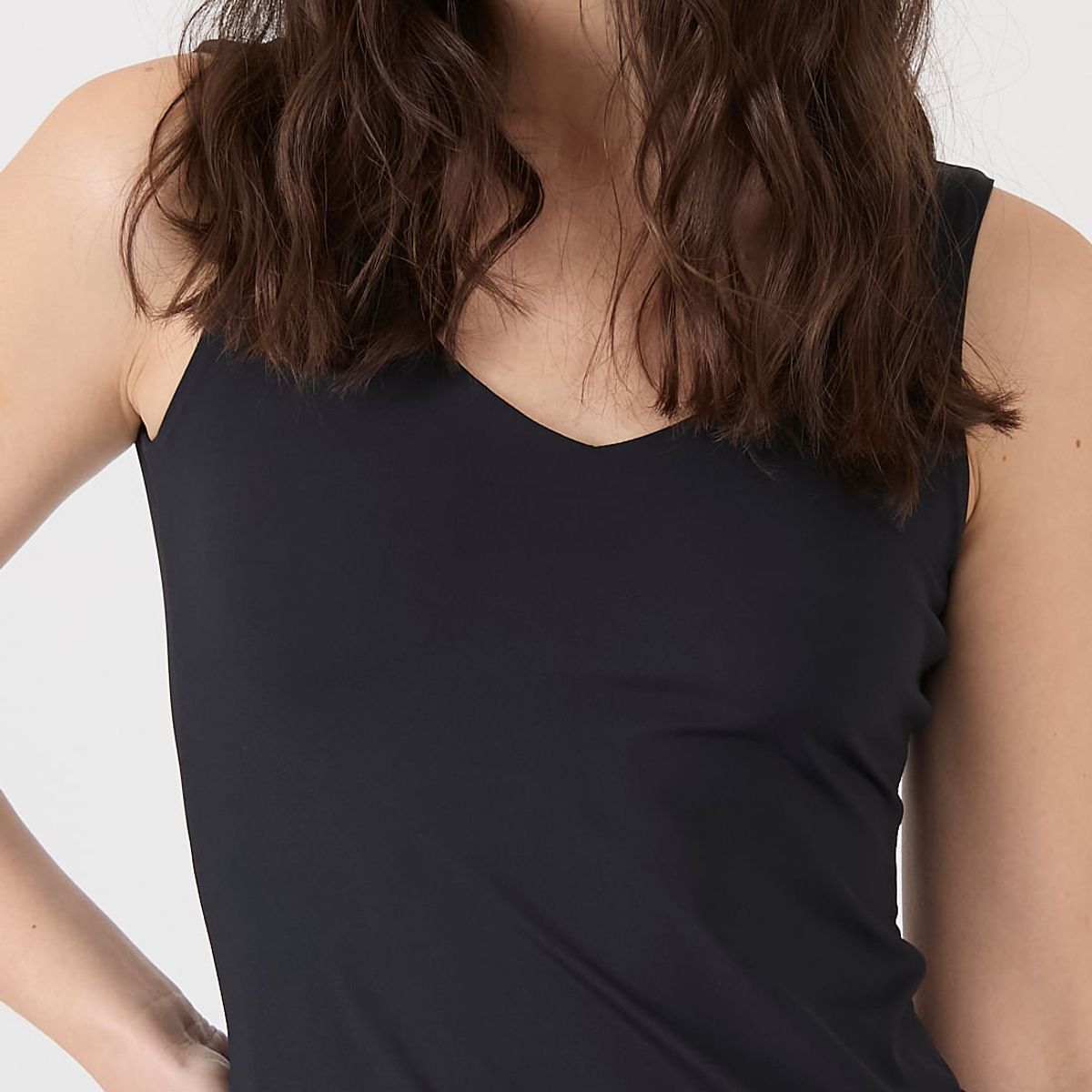 PRIVILEGE - Polera poliamida negra 1582