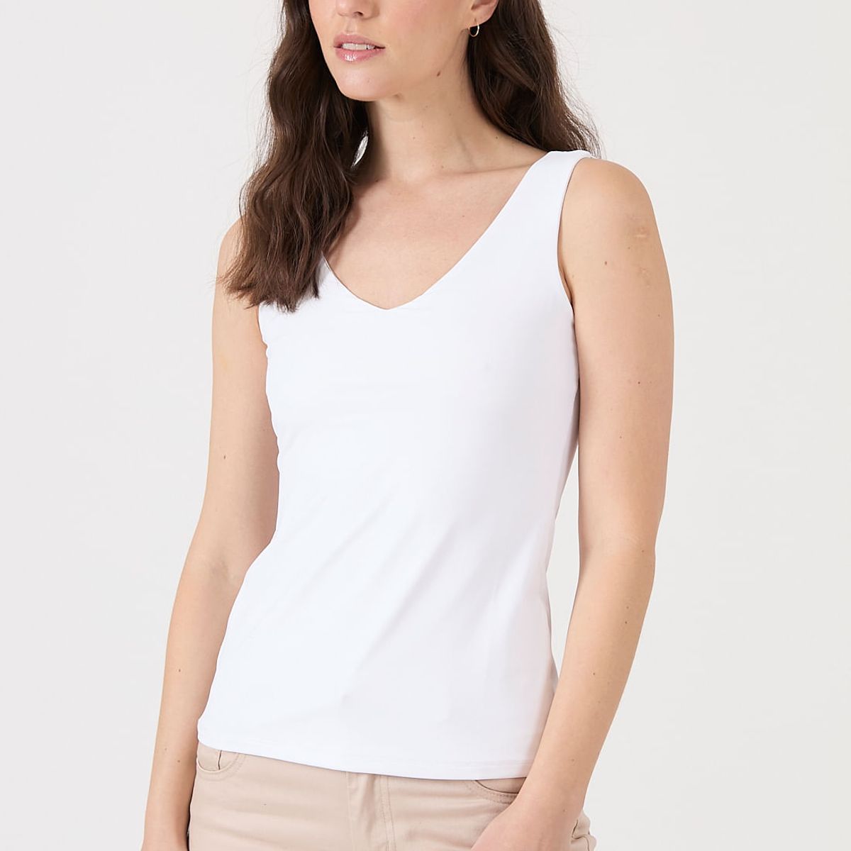 PRIVILEGE - Polera poliamida blanca 1578