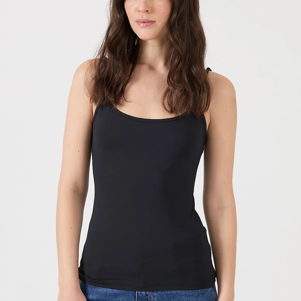 PRIVILEGE - Polera poliamida negra 1493