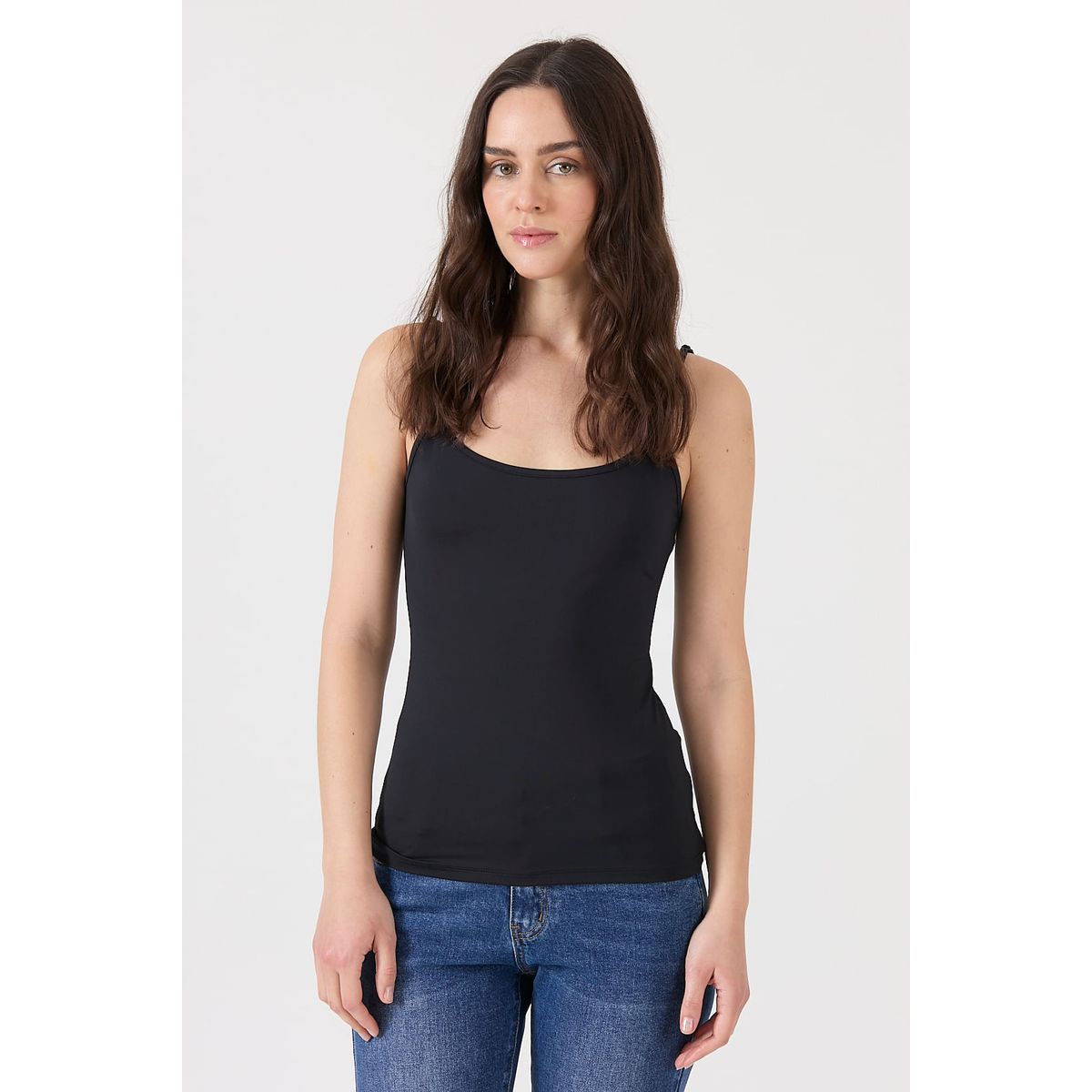 PRIVILEGE - Polera poliamida negra 1493