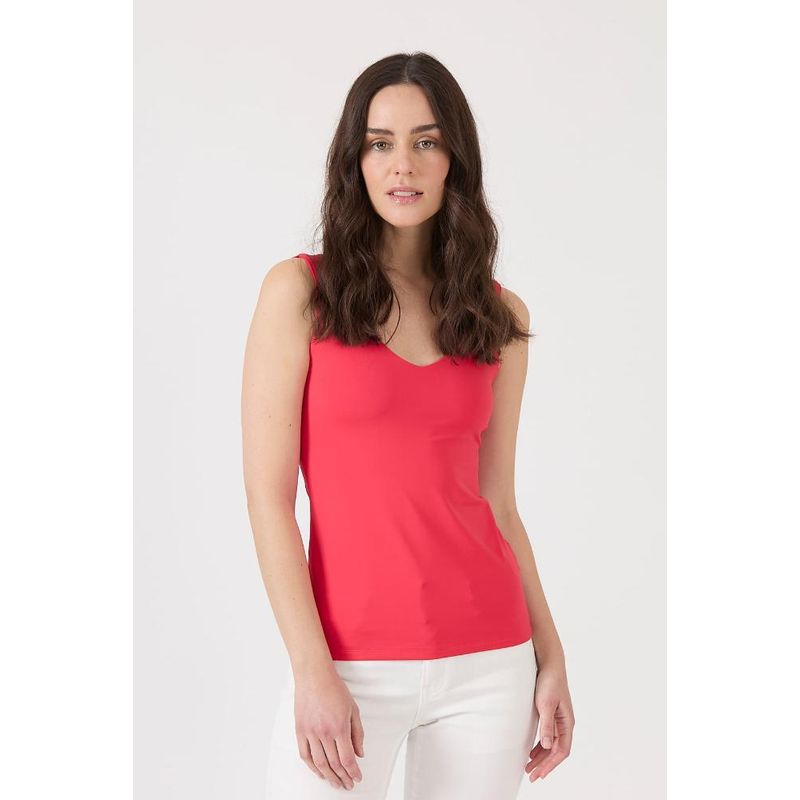 PRIVILEGE - Polera poliamida roja sin mangas PRIVILEGE - Rojo