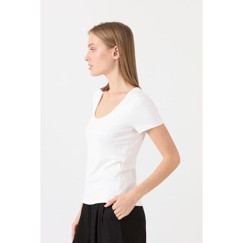 PRIVILEGE - Polera blanca manga corta PRIVILEGE - Blanco