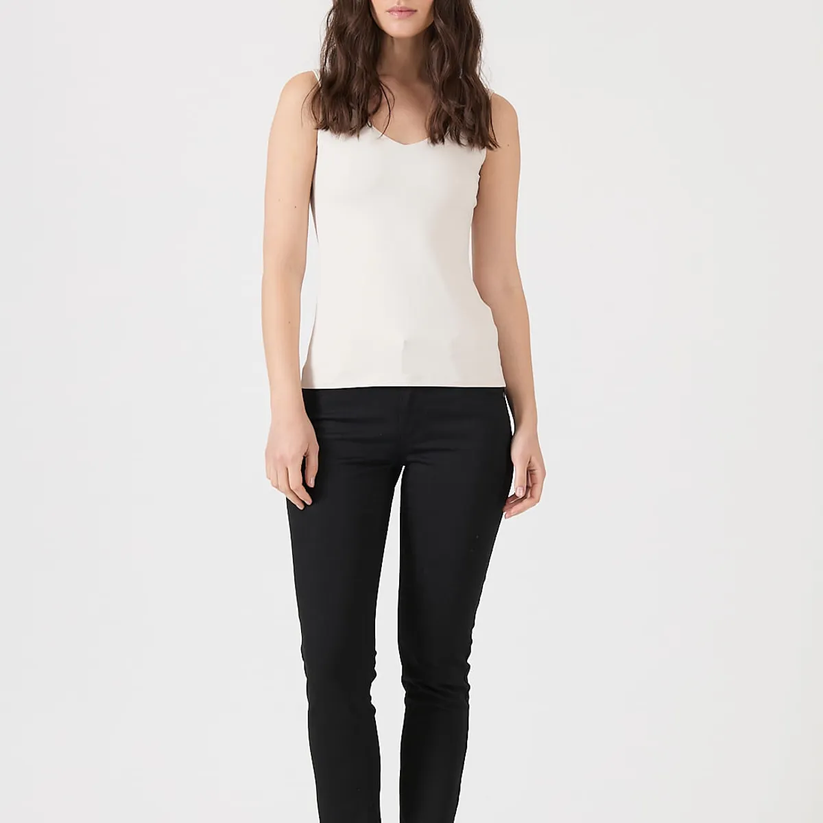 PRIVILEGE - Polera poliamida beige 1581