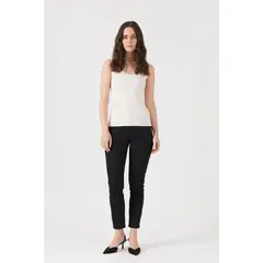 PRIVILEGE - Polera poliamida beige sin mangas - Beige