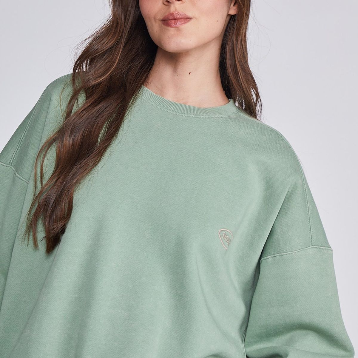 SIOUX - Polerón Mujer Verde Lavado Oxido Sioux