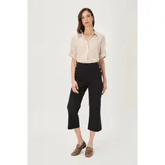 MA GRIFFE - Pantalon Casual Negro Mujer Magriffe