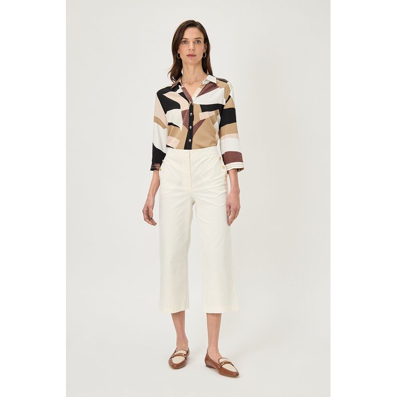 MA GRIFFE - Pantalon Casual Crudo Mujer Magriffe