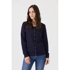 PRIVILEGE - Cardigan azul marino manga larga - Azul Marino