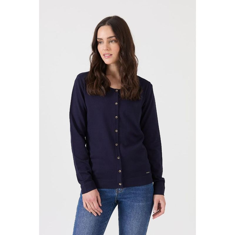PRIVILEGE - Cardigan azul marino manga larga PRIVILEGE - Azul Marino