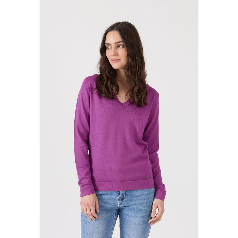 PRIVILEGE - Sweater morado manga larga PRIVILEGE - Morado