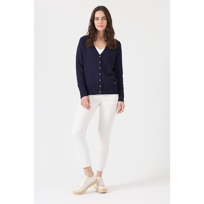 PRIVILEGE - Cardigan azul marino manga larga PRIVILEGE - Azul Marino