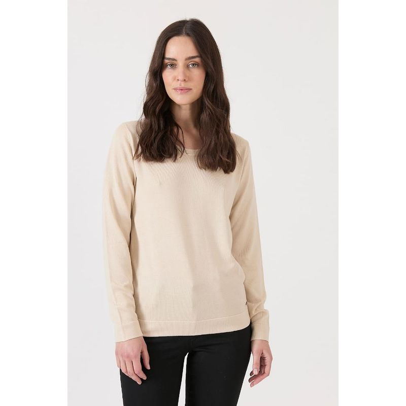 PRIVILEGE - Sweater beige manga larga PRIVILEGE - Beige