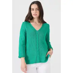 PRIVILEGE - Sweater verde manga 34 - Verde