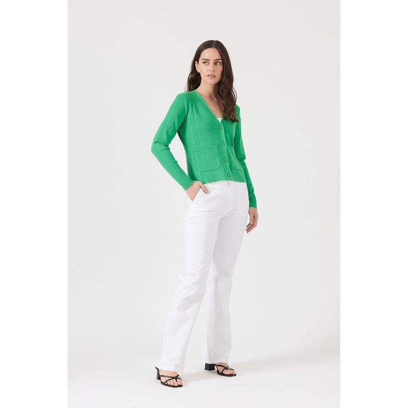 PRIVILEGE - Cardigan verde manga larga PRIVILEGE - Verde
