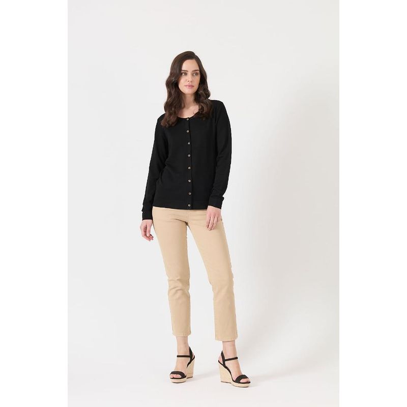 PRIVILEGE - Cardigan negro manga larga PRIVILEGE - Negro
