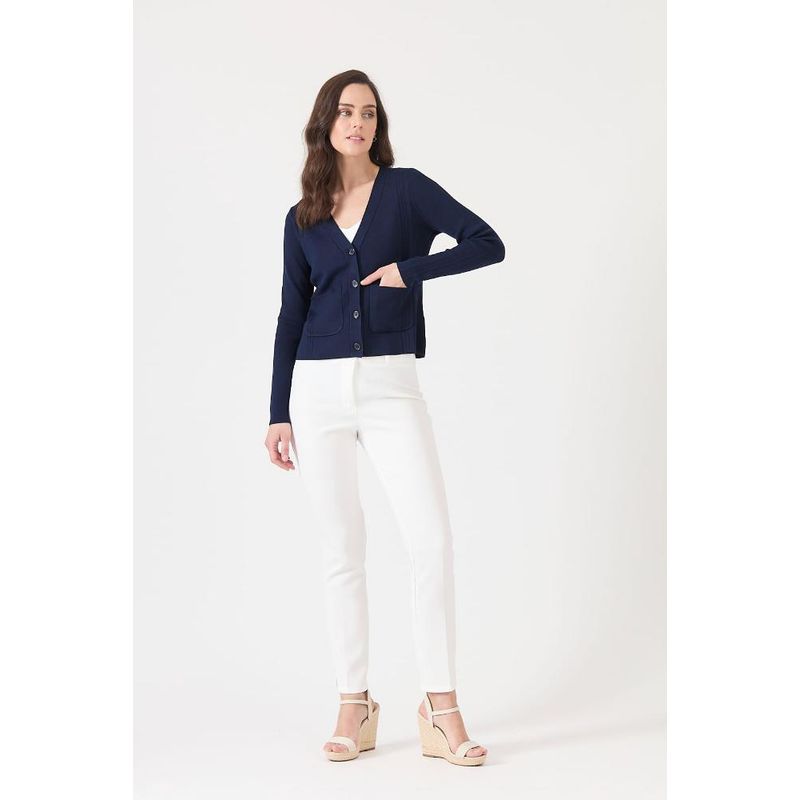PRIVILEGE - Cardigan azul marino manga larga PRIVILEGE - Azul Marino