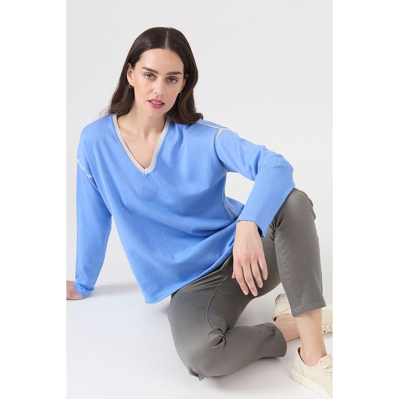 PRIVILEGE - Sweater jacinto manga larga PRIVILEGE - Celeste