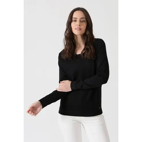 PRIVILEGE - Sweater negro manga larga - Negro