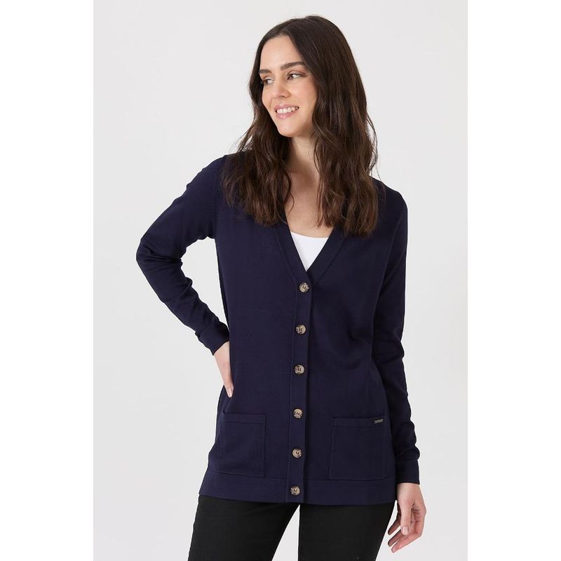 PRIVILEGE - Cardigan azul marino manga larga PRIVILEGE - Azul Marino