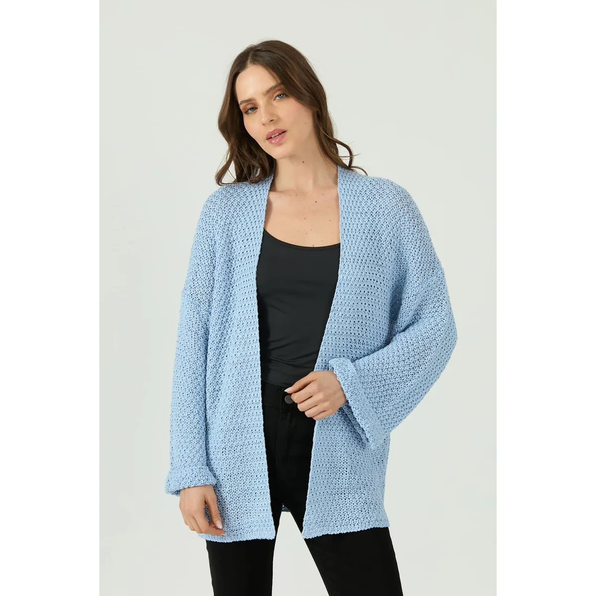 PRIVILEGE - Tapado tejido celeste