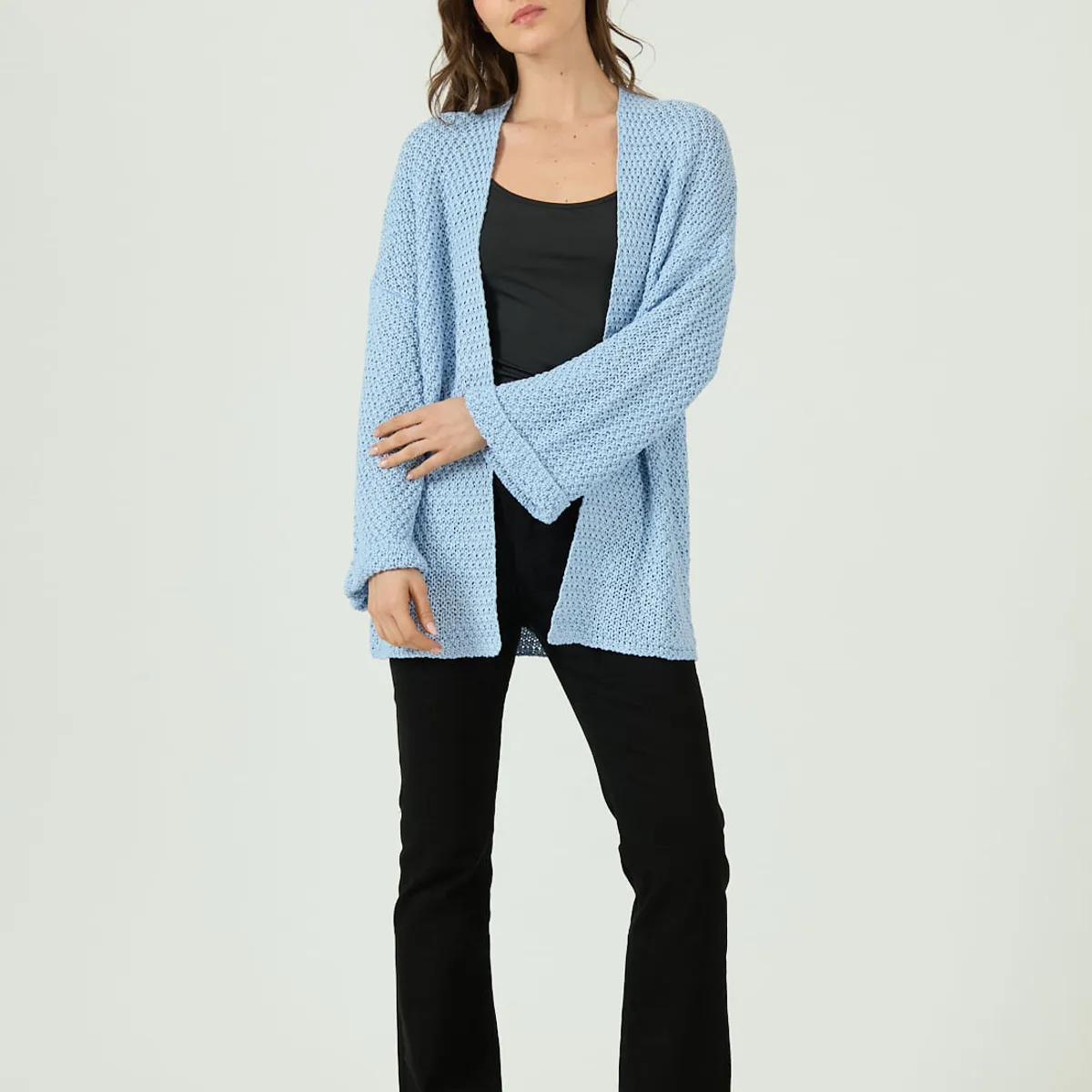 PRIVILEGE - Tapado tejido celeste