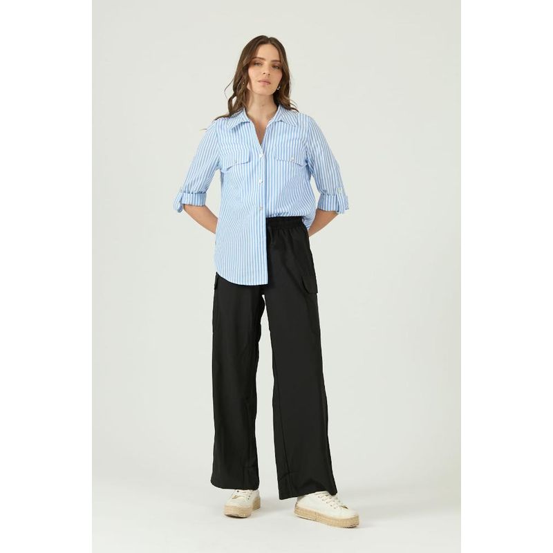 PRIVILEGE - Pantalon regular negro - Negro