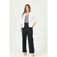 PRIVILEGE - Pantalon straight azul marino