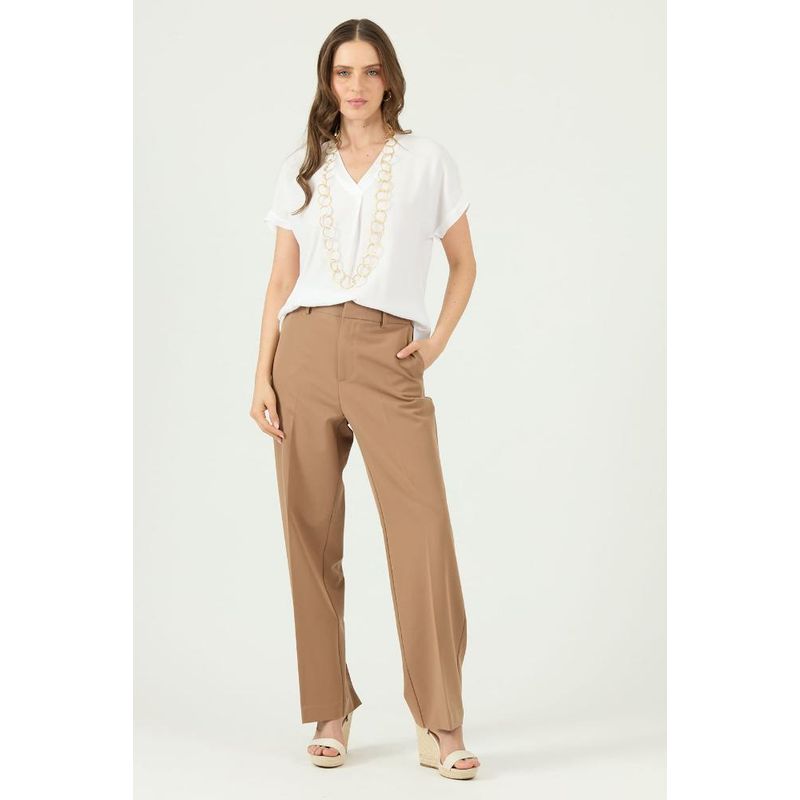 PRIVILEGE - Pantalon straight beige PRIVILEGE 1423 - Beige