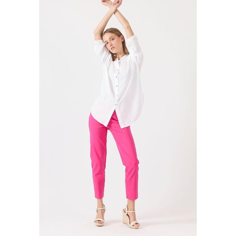 PRIVILEGE - Pantalon regular fucsia - Fucsia