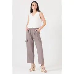 PRIVILEGE - Pantalon jogger taupe - Gris
