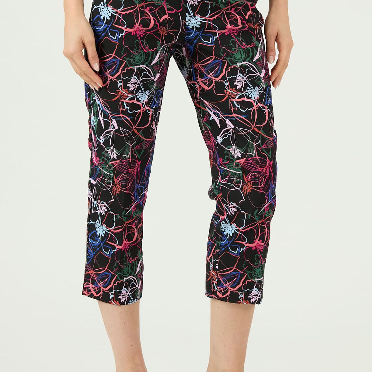 PRIVILEGE - Leggings tubo negra estampada 1483