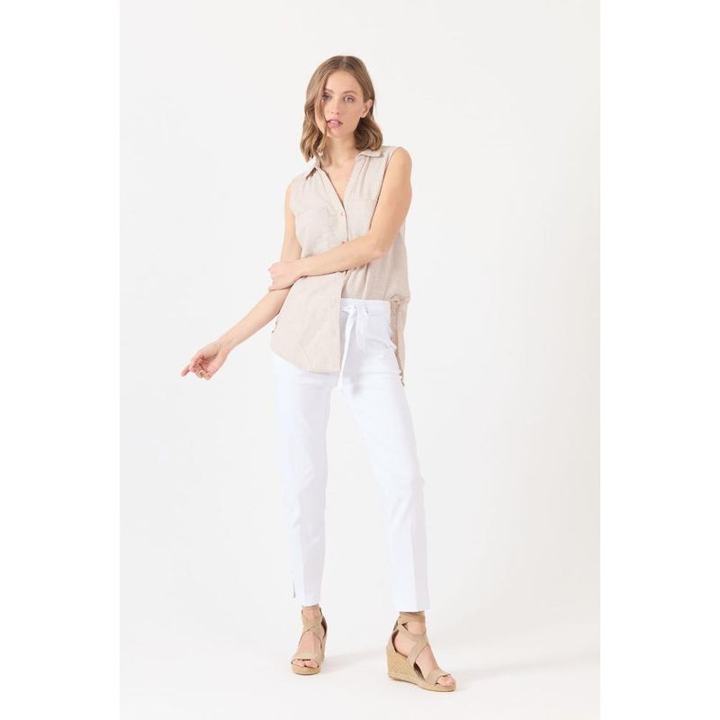 PRIVILEGE - Pantalon regular blanco - Blanco