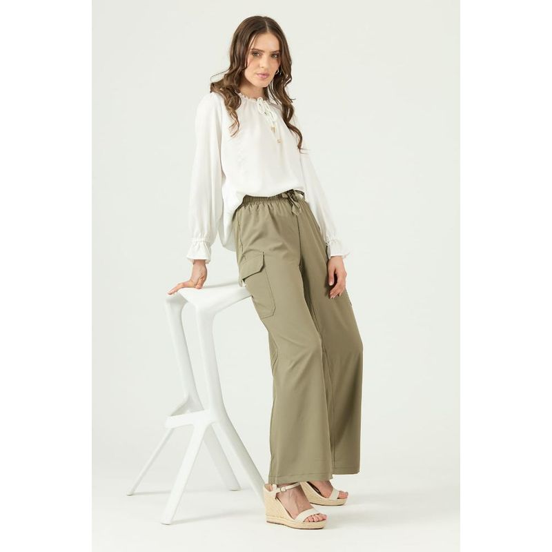 PRIVILEGE - Pantalon regular kaki - Khaki