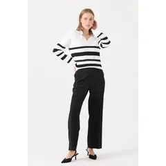 PRIVILEGE - Pantalon straight negro - Negro