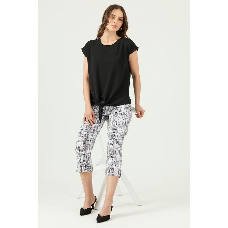 PRIVILEGE - Leggins tubo blanca estampada - Blanco
