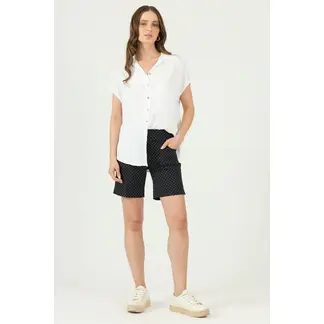 PRIVILEGE - Shorts regular negro estampado - Negro