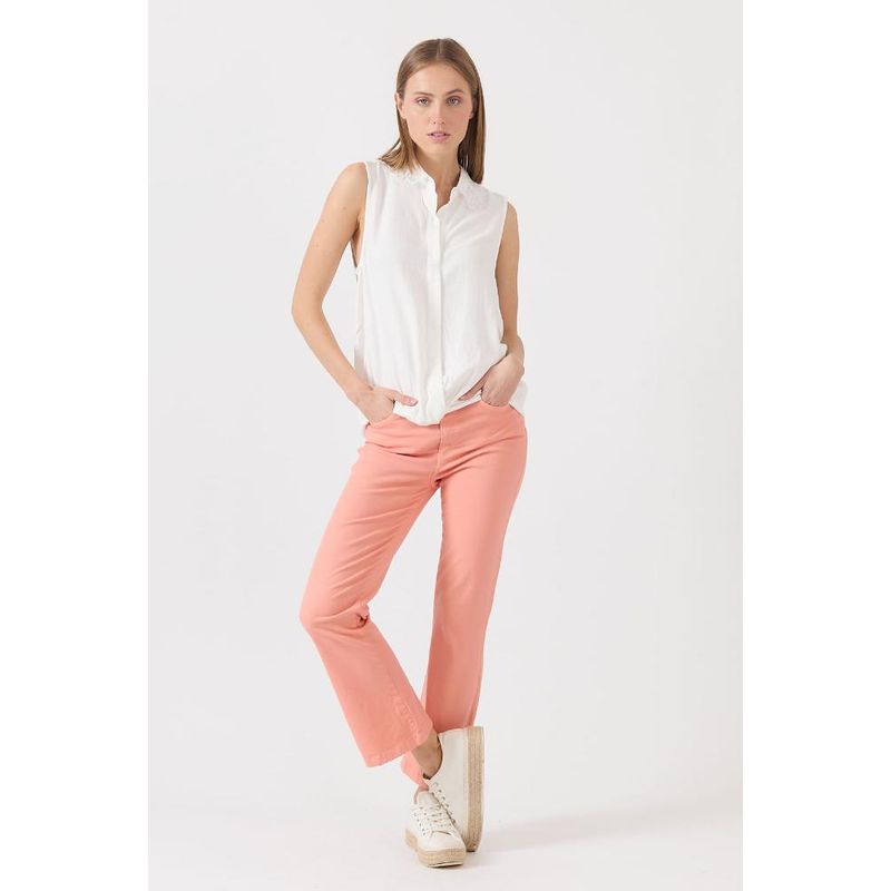 PRIVILEGE - Jeans flare salmon PRIVILEGE 1431 - Salmon