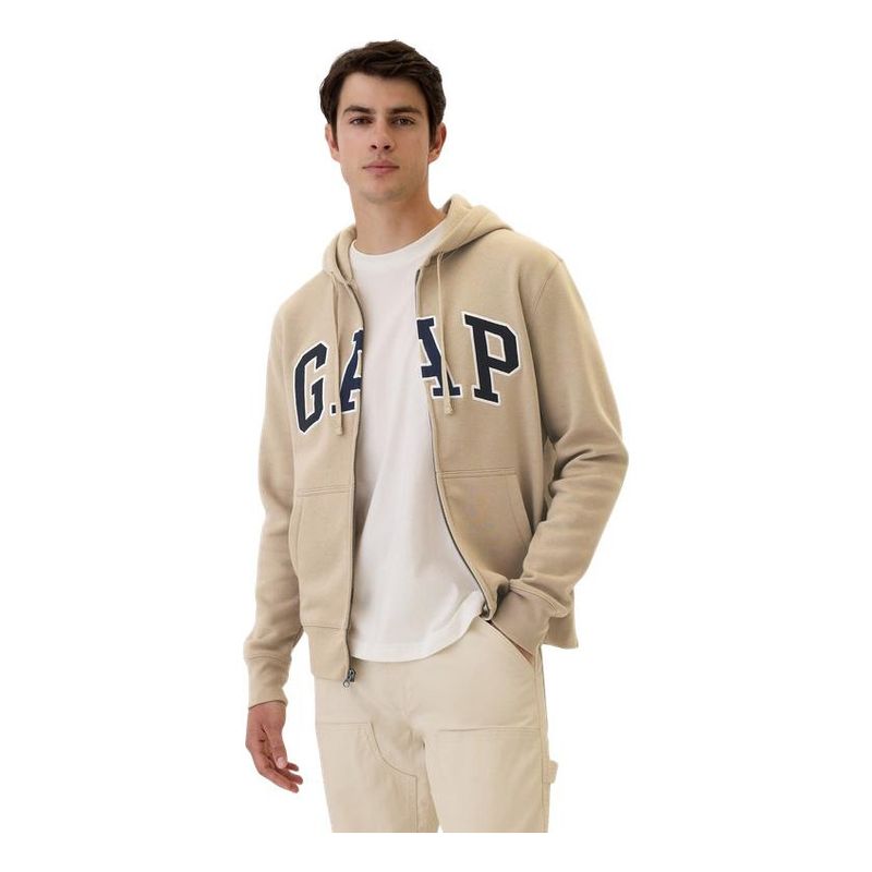 GAP - Polerón Con Cierre Hombre Beige