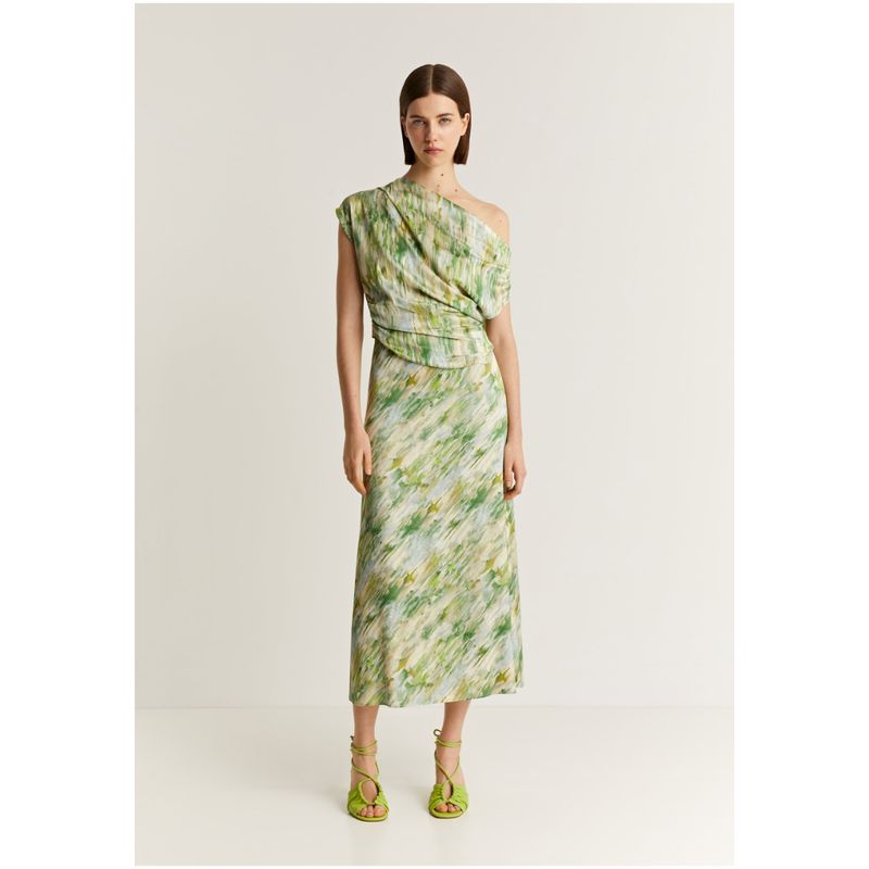 SCALPERS - Falda Midi Print Green