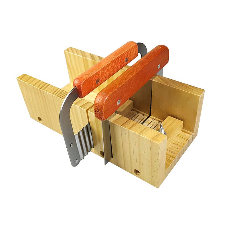 GENERICO - Molde De Madera Cortador Para Jabón Ajustable + 2 Cuchillos