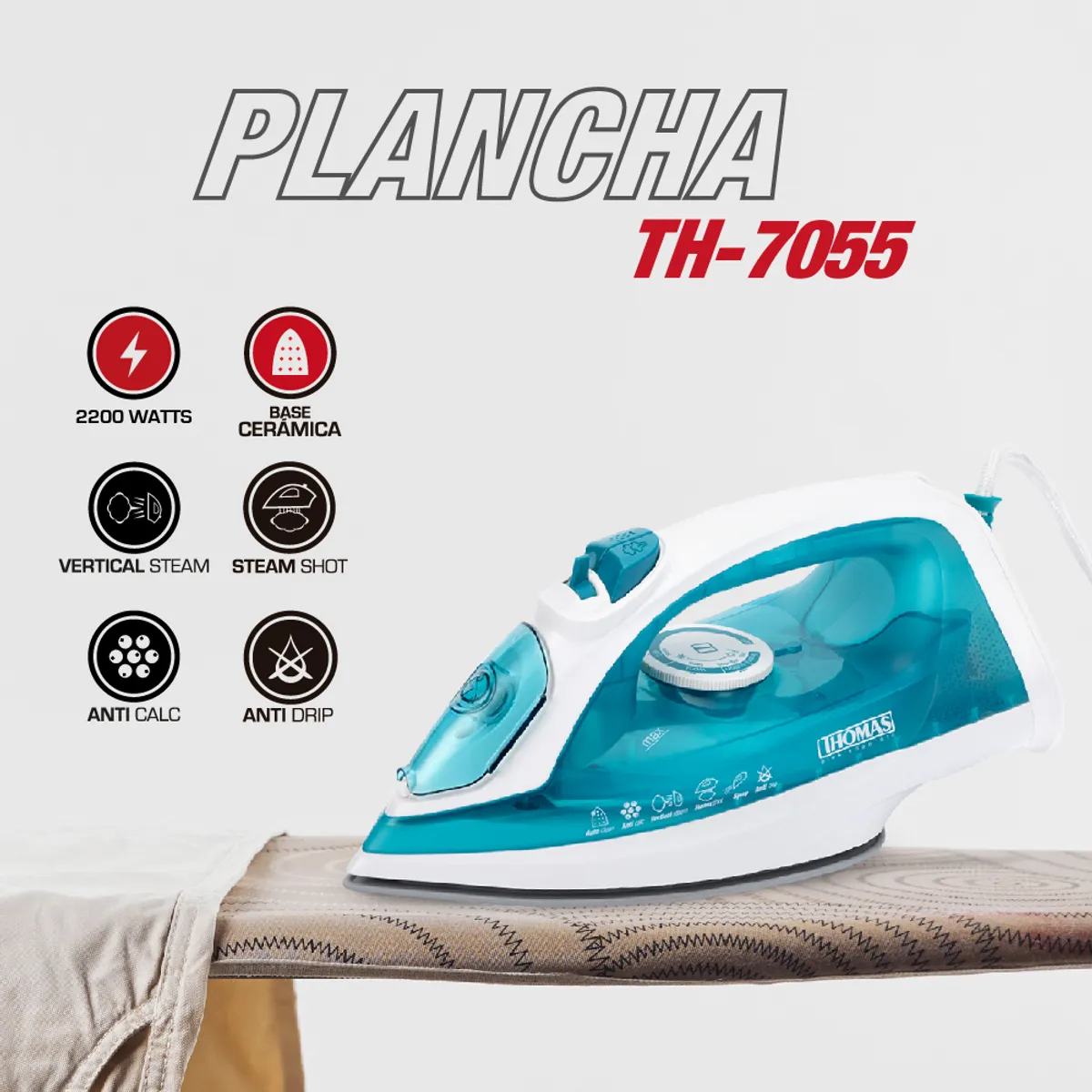 THOMAS - Plancha Vapor Vertical TH-7055