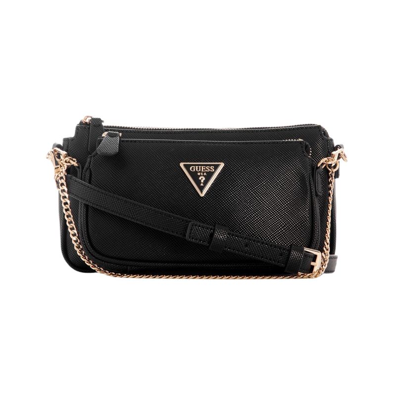 GUESS - Cartera Noelle Dbl Pouch Crossbody Negro GUESS